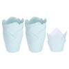 sourcing map 100pcs Tulip Cupcake Liners Greaseproof Baking Cups Paper