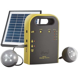 Freeplay B602-EH4-YL2-0000-FP-U Energy Hub EH-4 Survival Kit; Includes Solar Panel, Battery and 2 Light Bulbs That can Run for up to 32 Hours After Full Charge