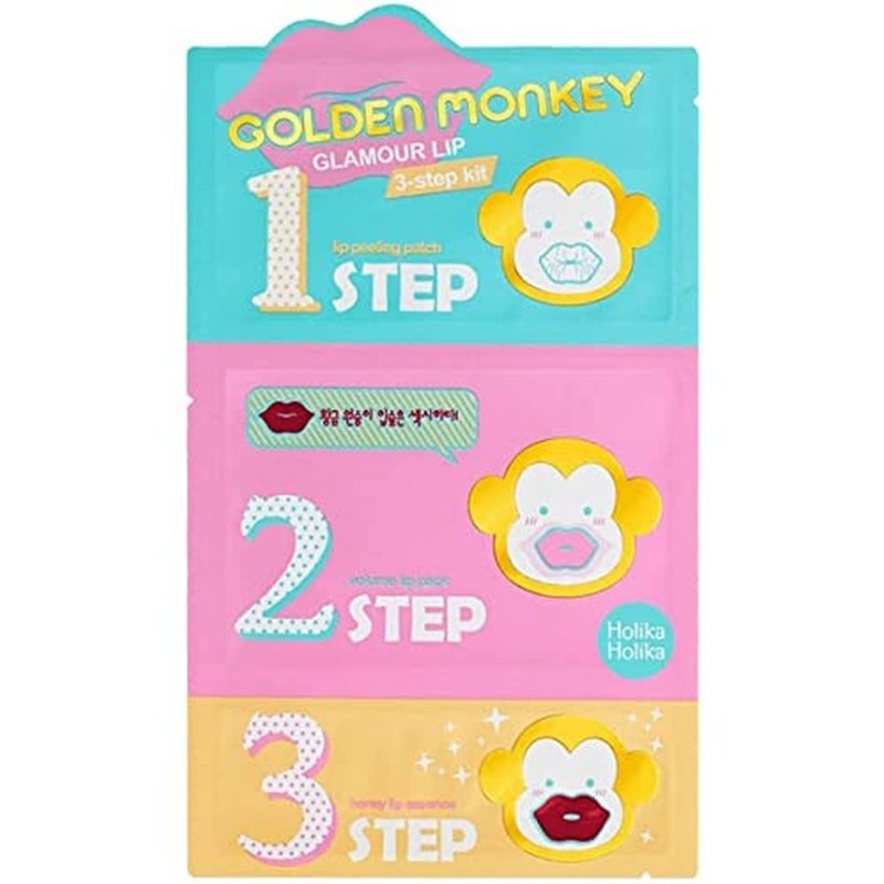 HOLIKA HOLIKA Golden Monkey Glamour Lip 3-Step Kit