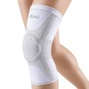 kunli Knee Support Sleeves 2 Pack, Non-Slip, Compression，White：M
