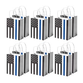 DodelyGz 12 Packs Police Officer Party Gift Bags,Police Graduation Party Retirement Party Birthday Party Favor Supplies,Police Appreciation Party