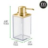 mDesign Rectangle Plastic Refillable Liquid Soap Dispenser Pump Bottle for