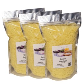 Bath Salts | (3) 4lb Bags (192 oz.) | Banana Scent | Epsom Salt | Sea Salt | Bathing | Body Care | Beauty | Relaxation | Spa | Pedicure | Manicure