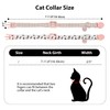 AIITLE 2 Pack Cat Collar Adjustable Breakaway with Detachable Bell