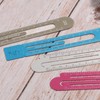 HARFINGTON 3pcs Straight Ruler 12cm Metric Aluminum Alloy Ruler Scale