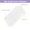 Puricon Desk Drawer Organizers (10 Pcs), Clear Versatile Plastic Storage