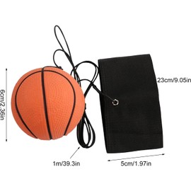 Wpppan Reaction Training Ball with Adjustable Wrist Strap - High-Elasticity Rubber Basketball Trainer for Agility Drills and Reflex Exercises, Elastic String Sports Equipment for Athletes