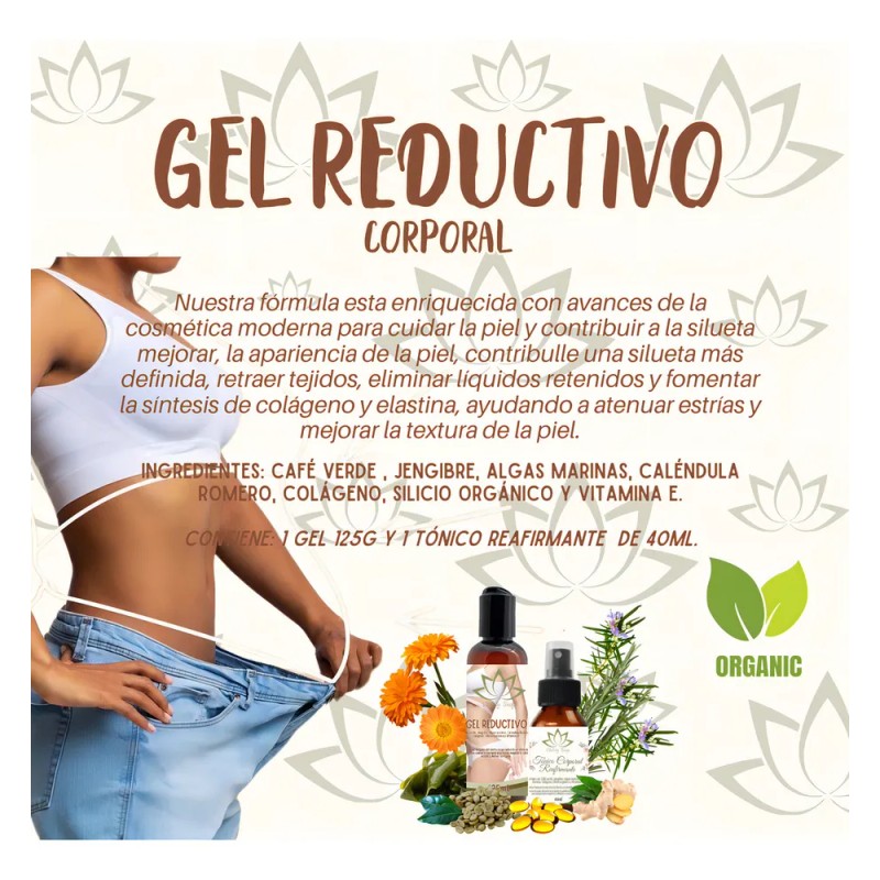 Gel Y Tónico Reductivo Quema Grasa Reafirmante Café Verde