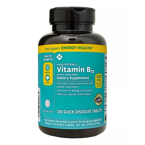 Member's Mark Vitamina B12 5000 Mcg Sublingual (300 Tabletas)  Americano