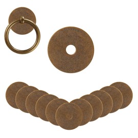 SUPERFINDINGS Pack of 12 Round Brass Washers Antique Bronze Seal 1.16 Inch Hardware Classic Furniture Decoration Accessories for Cupboard Decoration