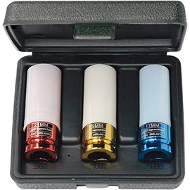 Ingersoll Rand Impact Socket Set SK4M3LN, 1/2 Socket Set, Universal Impact Wrench Socket Set of 3 pcs