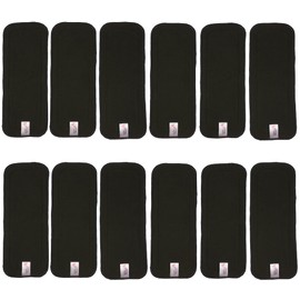 Littles and Bloomz BC12 Reusable Nappy Liners - Charcoal (Pack of 12)