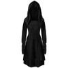 Womens Renaissance Costumes Hooded Robe Lace Up Vintage Pullover High
