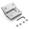 Heavy Duty Shower Glass Door Hinge,Solid One-Piece Precision Cast with