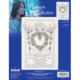 Janlynn Cross Stitch Kit, 17-Inch by 12-Inch, Wedding Doves