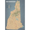 Best Maps Ever New Hampshire State Wall Map 24x36 Poster