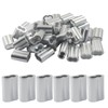 BokWin 50-Pack 3/16 Inch (5mm) Aluminum Cable Crimp Sleeves