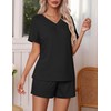 Ekouaer Pajamas Set Women's Short Sleeve Loungewear 2 Piece PJ