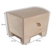 Small Wooden Storage Treasure Chest with Key Lock & Curved