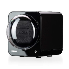 Abest Boxy Watch Winder for Automatic Watches with Vertical Rotor Stop (with AC Adapter, Black)