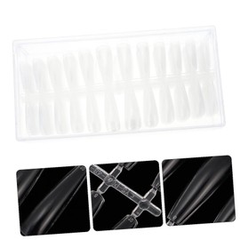 Baluue Traceless Nails Set 504 Pcs Fake Nails Tips Easy to Trim Paint for Salon Home Use