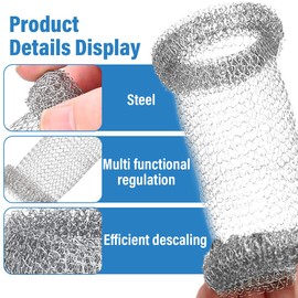 MOLZINY Pack of 2 Stainless Steel Limescale Catcher Kettle Limescale Catcher Reusable Tasteless Limescale Catcher Kettle for Kettles and Teapots, Removes Limescale