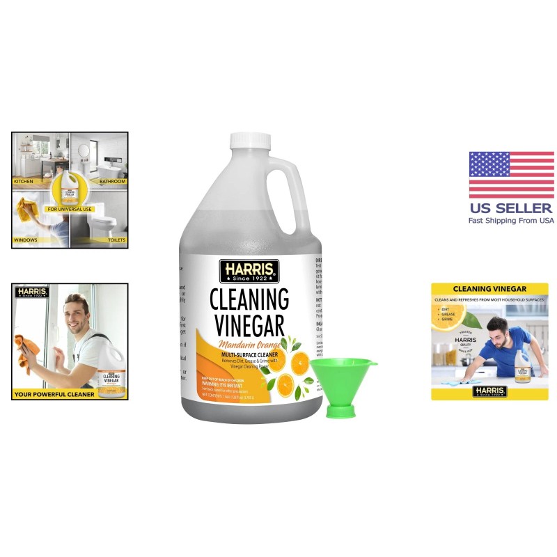 Powerful 128oz Cleaning Vinegar - No Rinse Orange Scent Cleaner