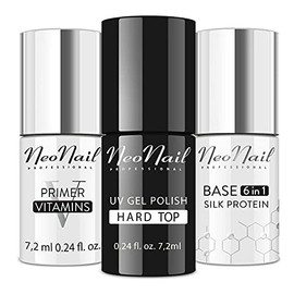 NEONAIL Set Hard Top 7.2 ml + Base Silk Protein 7.2 ml + Primer Vitamins Acid- Preparation 7.2 ml