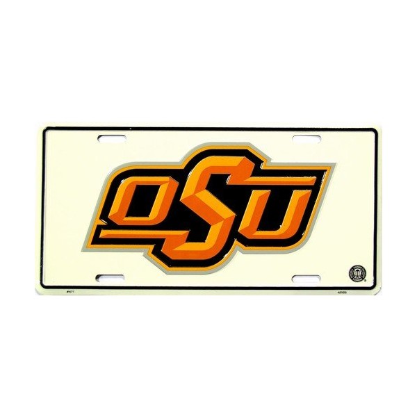 Oklahoma State University Cowboys Collegiate Embossed Aluminum Automotive Novelty License Plate