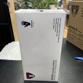 Rhino ONE Box/100 Gloves Original Nitrile Powder-Free Large Gloves