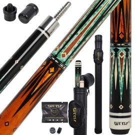 CUEELF Pool Cue Stick,Low Deflection Shaft Billiard Cue Sticks with 1X1 Hard Case,Professional Billiards Ques Sticks with 13mm Tip,19.5/20/21 oz Pool Stick