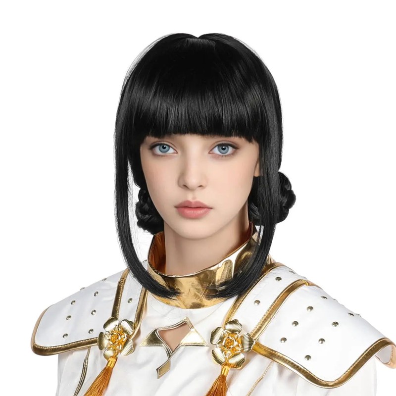 Long Purple Braided Ponytail Wig for Cosplay – Synthetic Clip-On