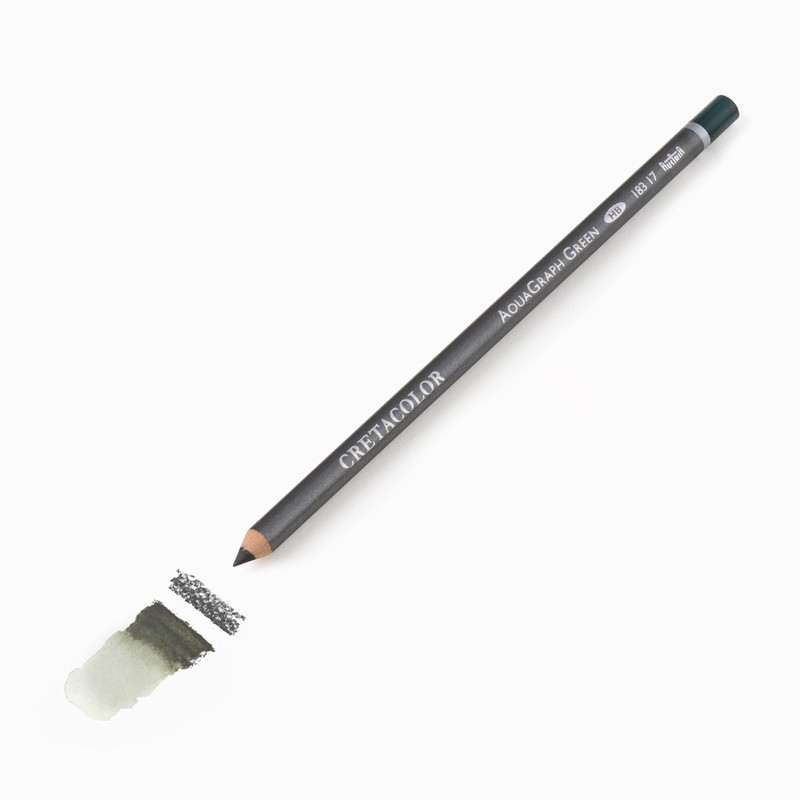CRETACOLOR AquaGraph Water Soluble Pencil, Green