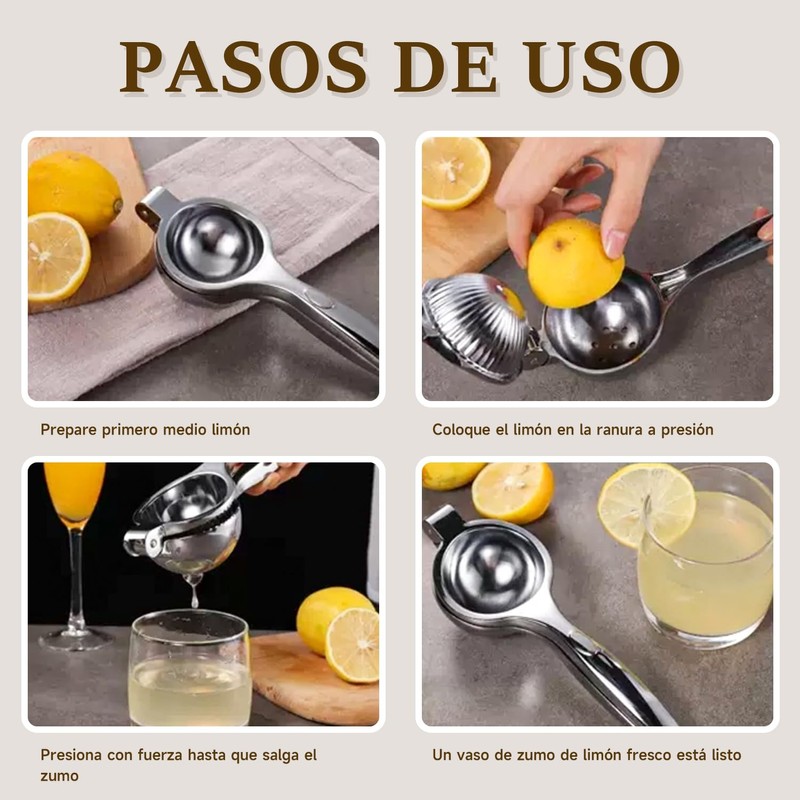 Exprimidor de Limones, Exprimidor de Naranjas Manual Inoxidable de Grado,