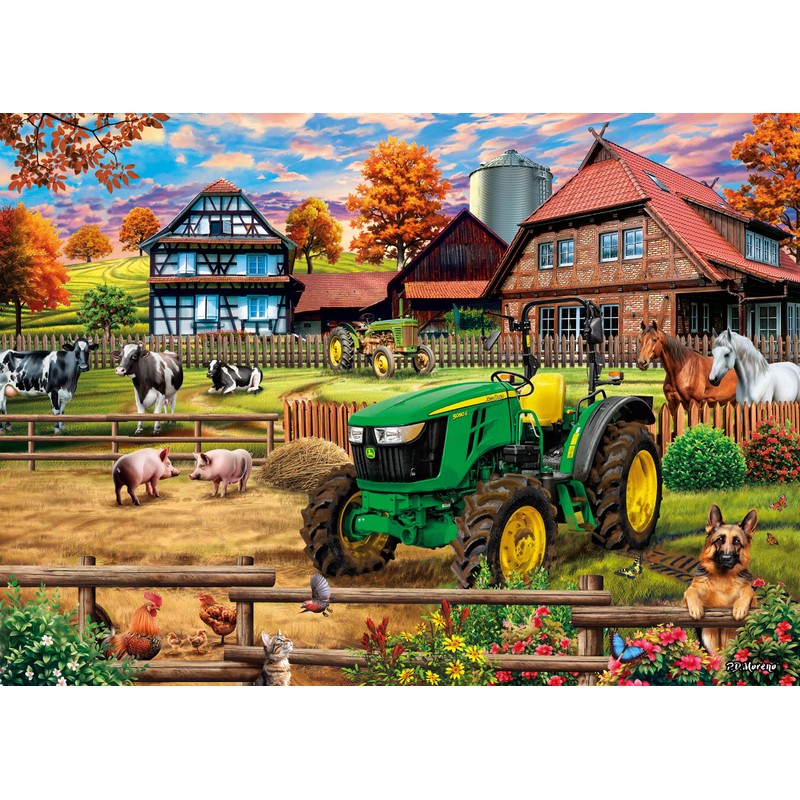 Schmidt Spiele John Deere 5050E 58534 Farm with Tractor, 1000