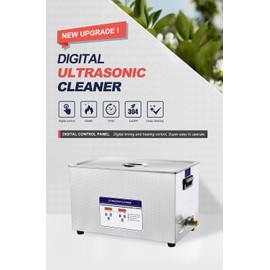 800ml 35W Digital Ultrasonic Cleaner Hardware Small Parts Commercial Digital Mini Ultrasonic Cleaner for Eyeglasses, Rings, Coins