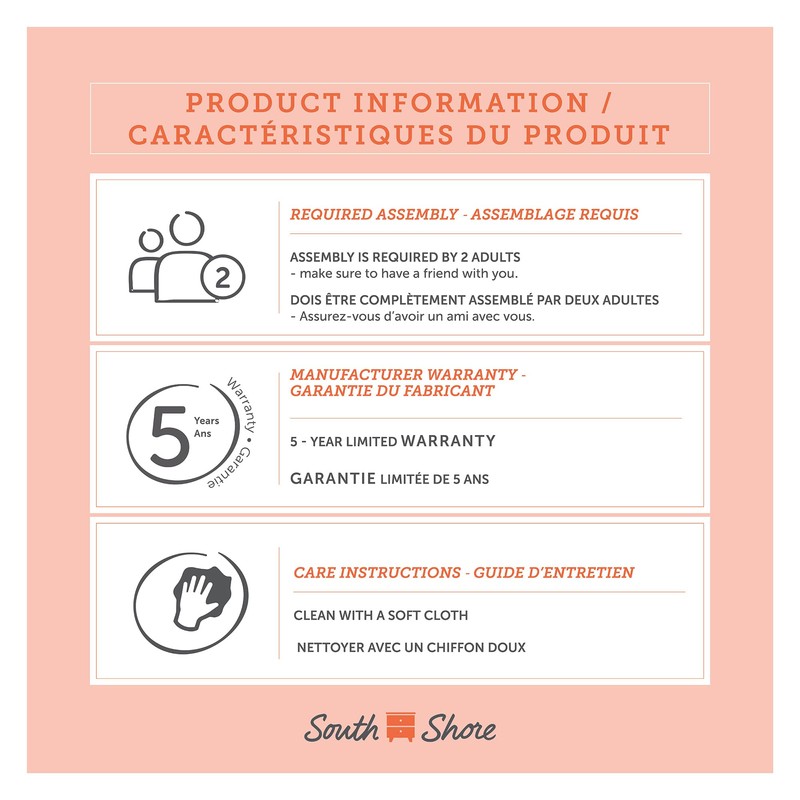 South Shore Small Wood Desk (Solid Black)