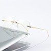 Fullwosing Glasses Myopic Metal Rimless Myopic Glasses for Myopia -1.00