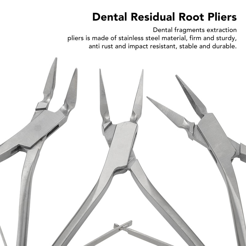3pcs Residual Root Forceps Set Stainless Steel Dental Root Fragments