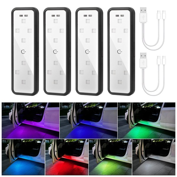 MAZERO No Wiring Car Curtain Lamp, Door Opening/Closing Warning Light,