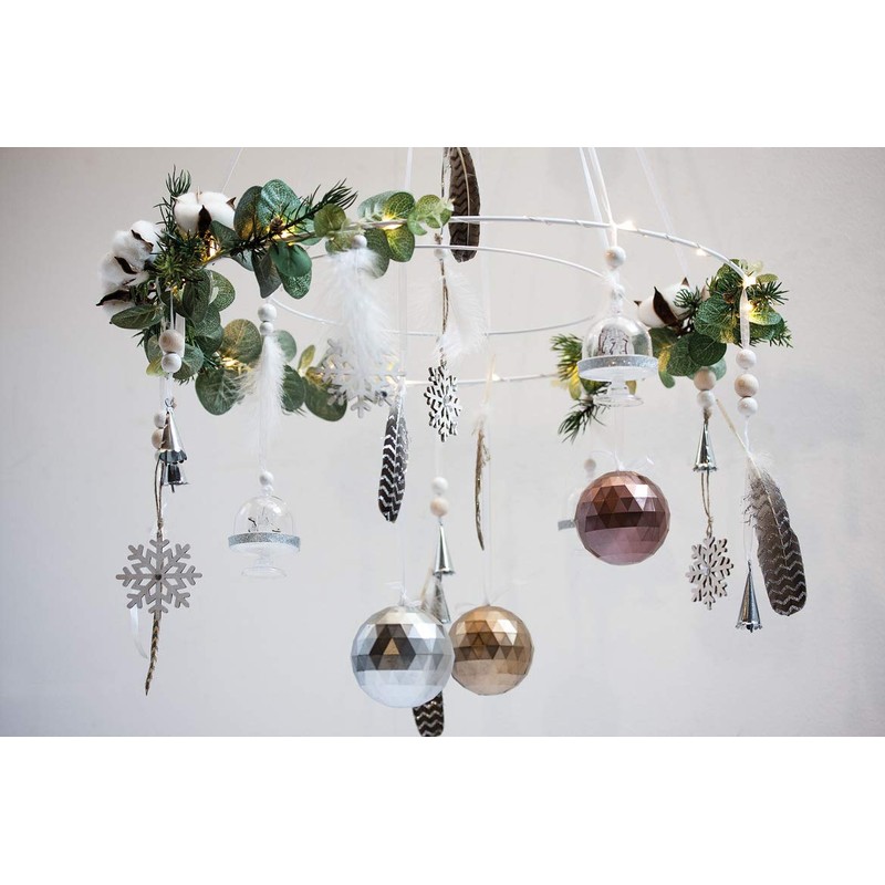 Rayher Metal Rings, Coated, 20cm ø, White