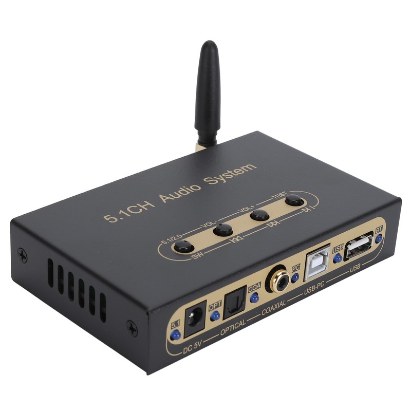 5.1CH Sound Decoder Support ARC Optical Fiber Coaxial Bluetooth Digital