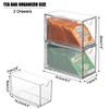 SUMNACON 2 Pack Acrylic Tea Bag Drawer Organizer, Clear Stackable