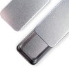 6PCS Rectangular Tin Boxes with Lids,Frosted Silver Metal Slide Top