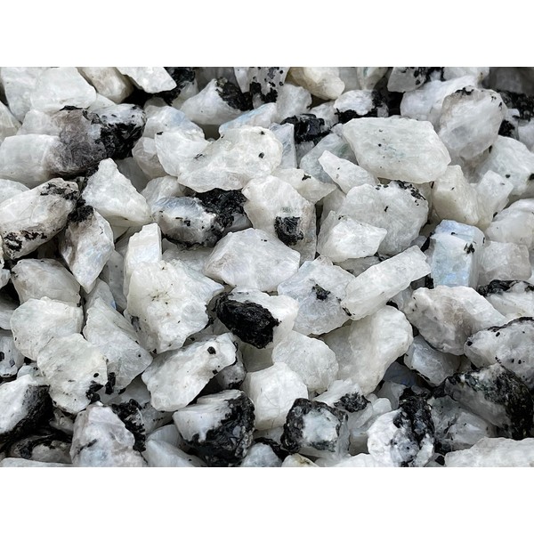 GAF TREASURES Wholesale Raw Moonstone Crystals, Natural Moonstone Stone, Natural Rough Moonstone Crystals, Moonstone Rough, Moonstone Healing Crystals (Moonstone, 1 Pound)