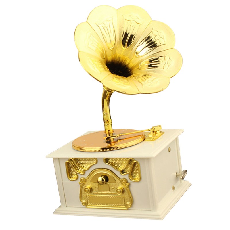 Retro Gramophone Music Box Classic Phonograph Shape Music Box for