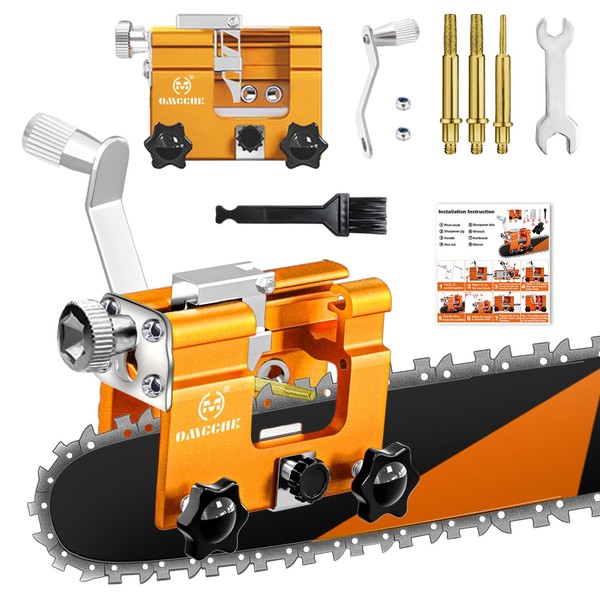 Chainsaw Sharpener Jig Kit, Portable Chainsaw Sharpening Tool with Gloves,