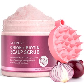 VOERUY VOERUY Scalp Scrub, Onion Scalp Exfoliator Shampoo, 2-in-1 Scalp Treatment with Biotin, Hair Treatment to Clarify and Remove Build Up, 10.6oz/300g