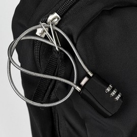 Integrated Wire Rope Cable Carrier Bicycle Lock Long Wire Lock - Black 2ea