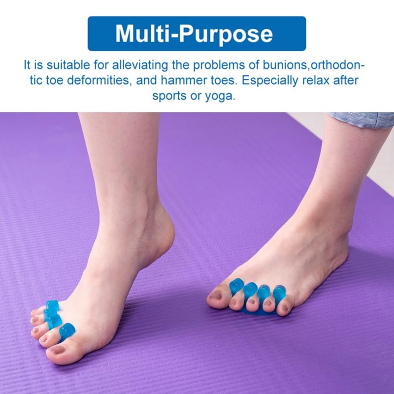 ZaxSota Toe Separators for Bunion Pedicure, Gel Material Toenail Dividers,